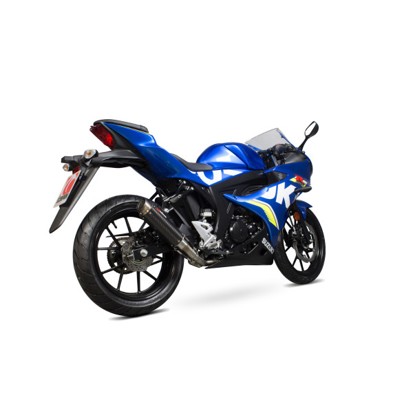 Scorpion Exhaust Suzuki GSX-R 125 / GSX-R 150 2017 - 2021 RP1-GP Full System Carbon Fibre Sleeve